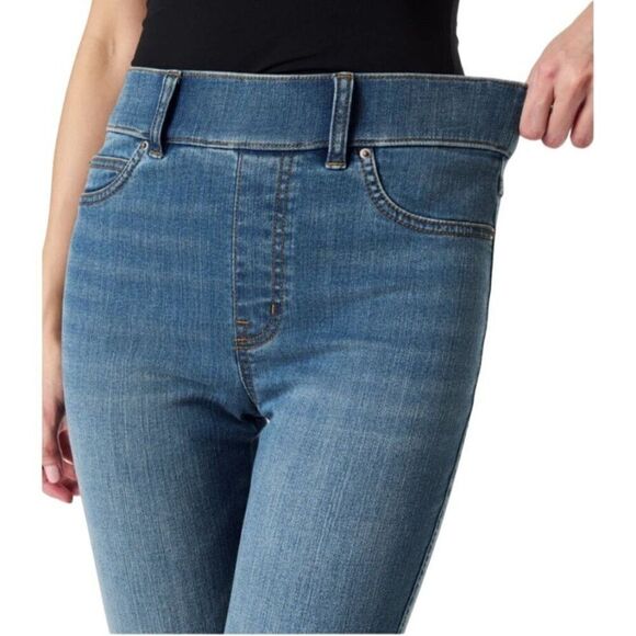 Spanx EveryWear Flare Jeans, size S/P, Vintage Indigo, Denim Cotton Blend, NWT - Picture 5 of 16